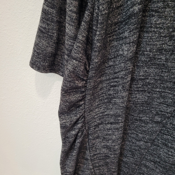 Gap Maternity Heather Charcoal Ruched Midi Dress Long Sleeve Women’s XL - Picture 5 of 5